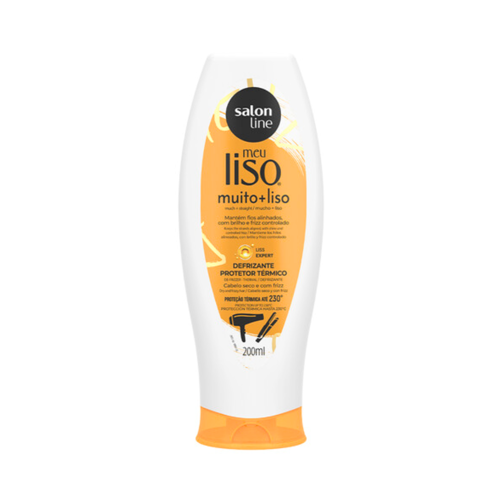 Salon Line Proteção Térmica Defrizante Meu Liso Muito + brilho 200ml