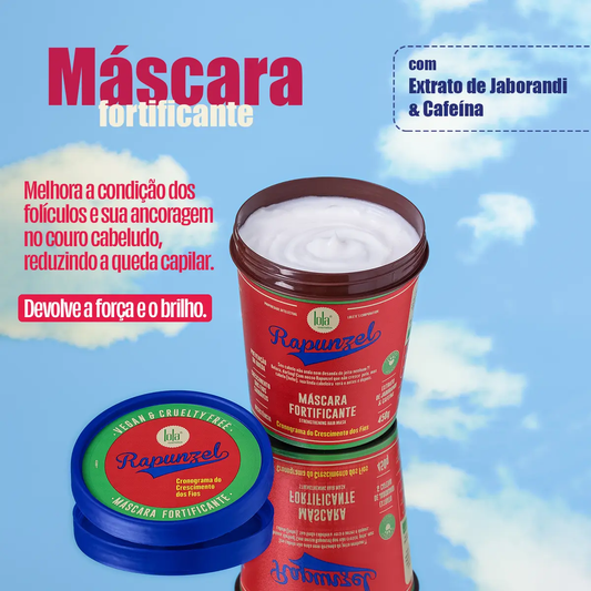 Lola Rapunzel máscara fortificante 450 g para crescimento capilar