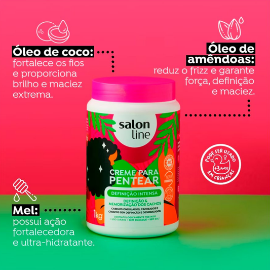 Salon Line Creme Para Pentear Definição Intensa 1Kg