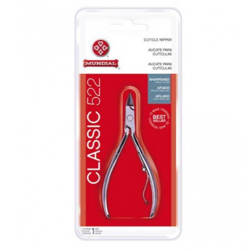 Alicate de unhas 522-C Mundial em aço inox para manicure e pedicure