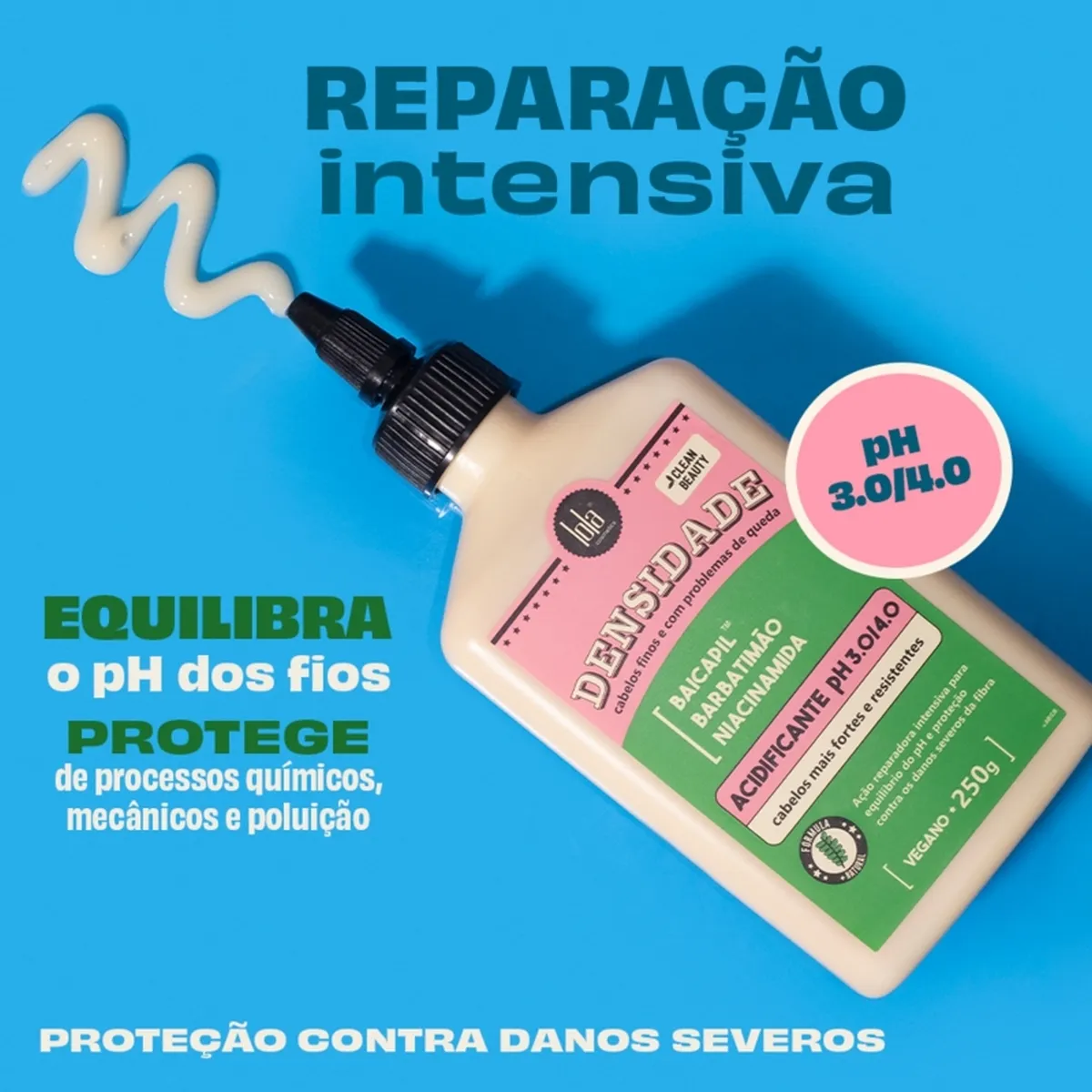 Lola Densidade acidificante 250 g para fortalecer o cabelo