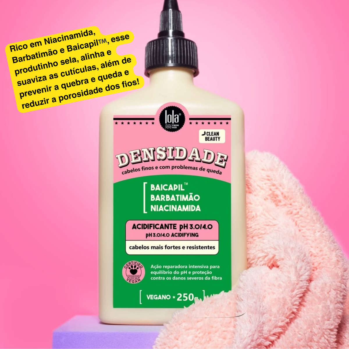 Lola Densidade acidificante 250 g para fortalecer o cabelo