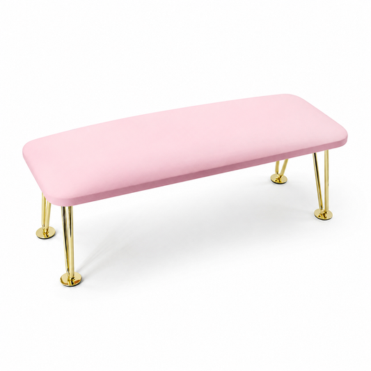 Apoio de braço para manicure rosa e dourado, almofada para nail art e estúdio de unhas