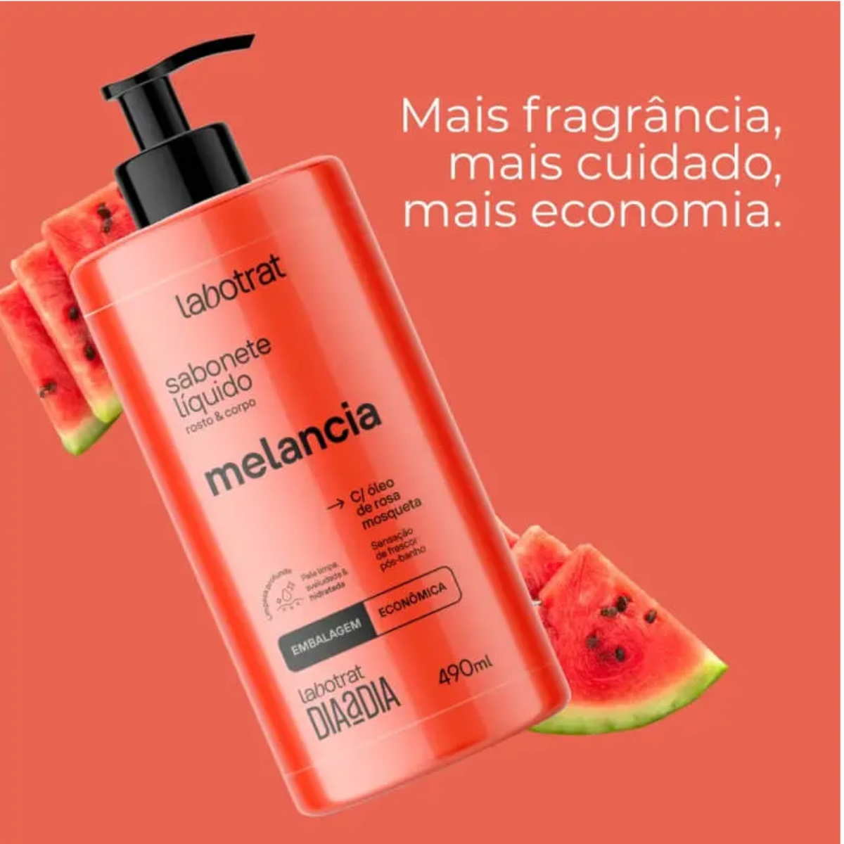 Labotrat sabonete líquido Melancia Dia a Dia 190 ml para o corpo