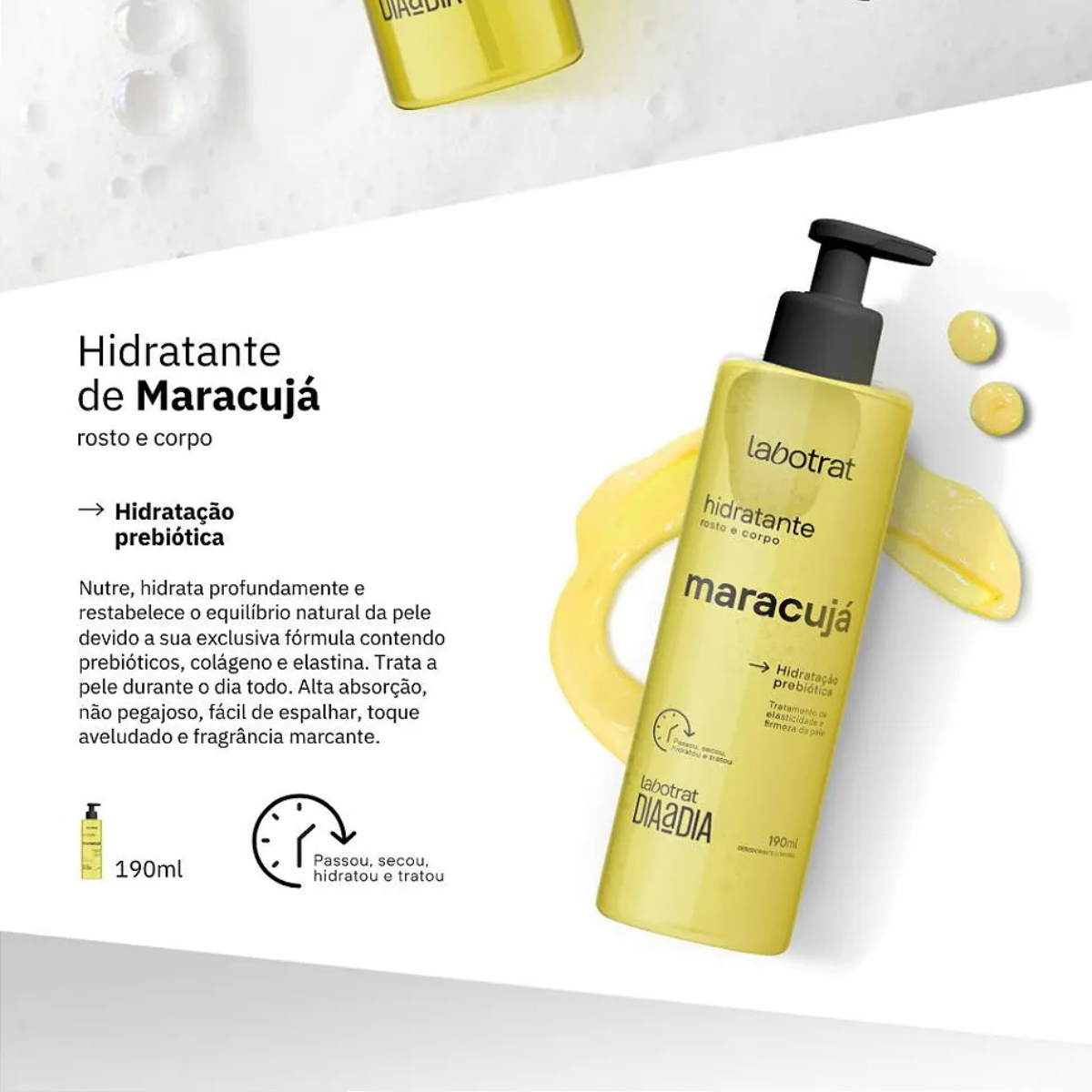 Labotrat hidratante corporal Maracujá Dia a Dia 190 ml para o corpo