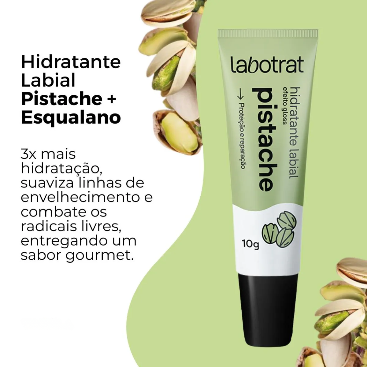 Labotrat hidratante labial Pistache Dia a Dia 10 g para os lábios