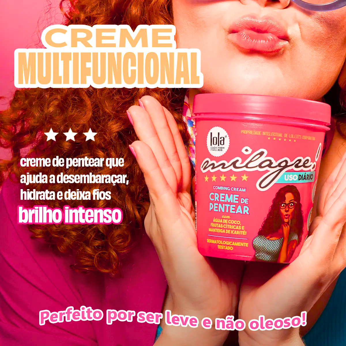 Lola Milagre creme de pentear 450 g para cabelo