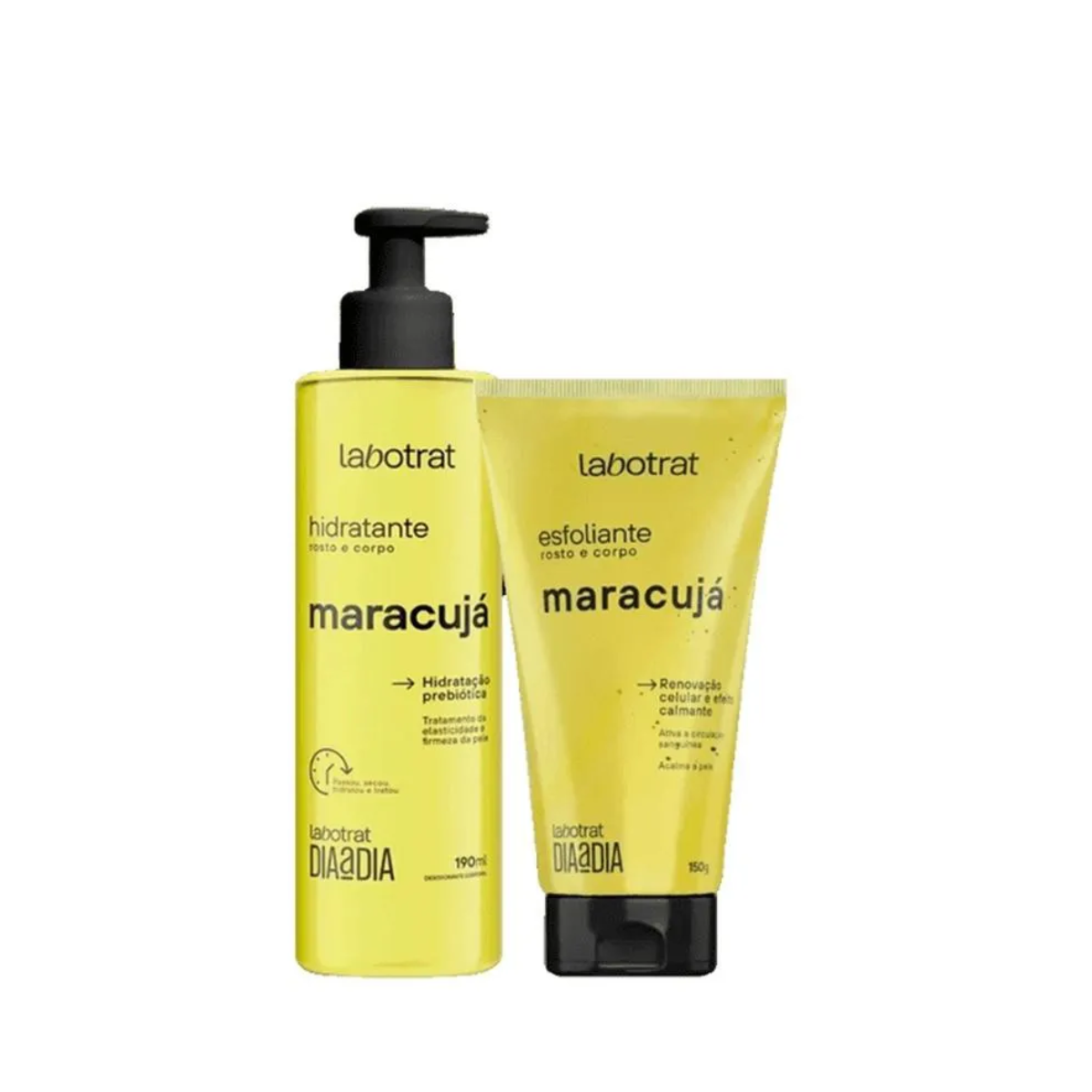Labotrat kit Dia a Dia Maracujá com hidratante 190 ml e esfoliante 150 g para o corpo