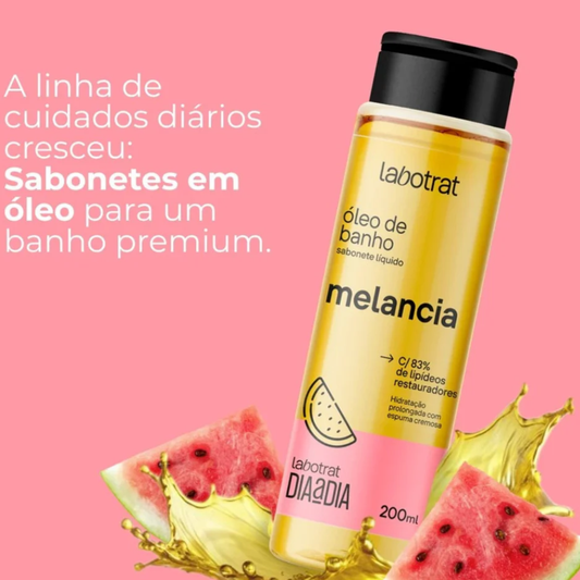 Labotrat sabonete líquido óleo de banho Melancia Dia a Dia 200 ml para o corpo