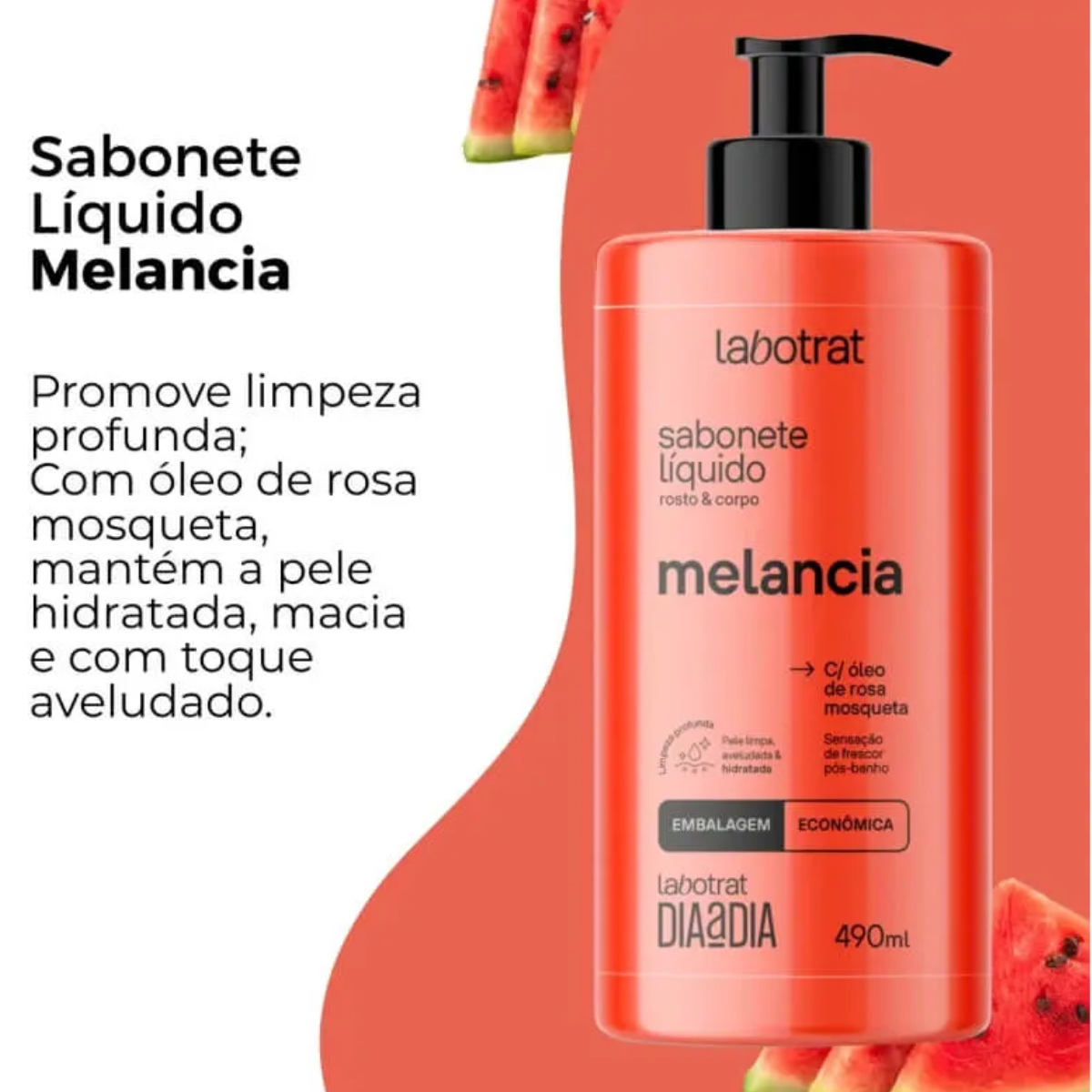 Labotrat hidratante corporal Melancia Dia a Dia 490 ml para o corpo