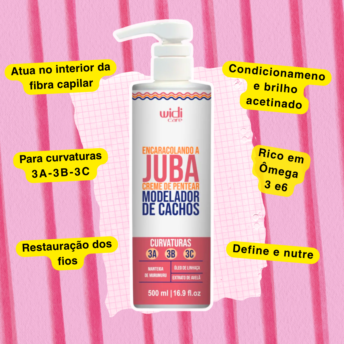 Widi Care Juba Creme de Pentear Encaracolando a Juba 500ml