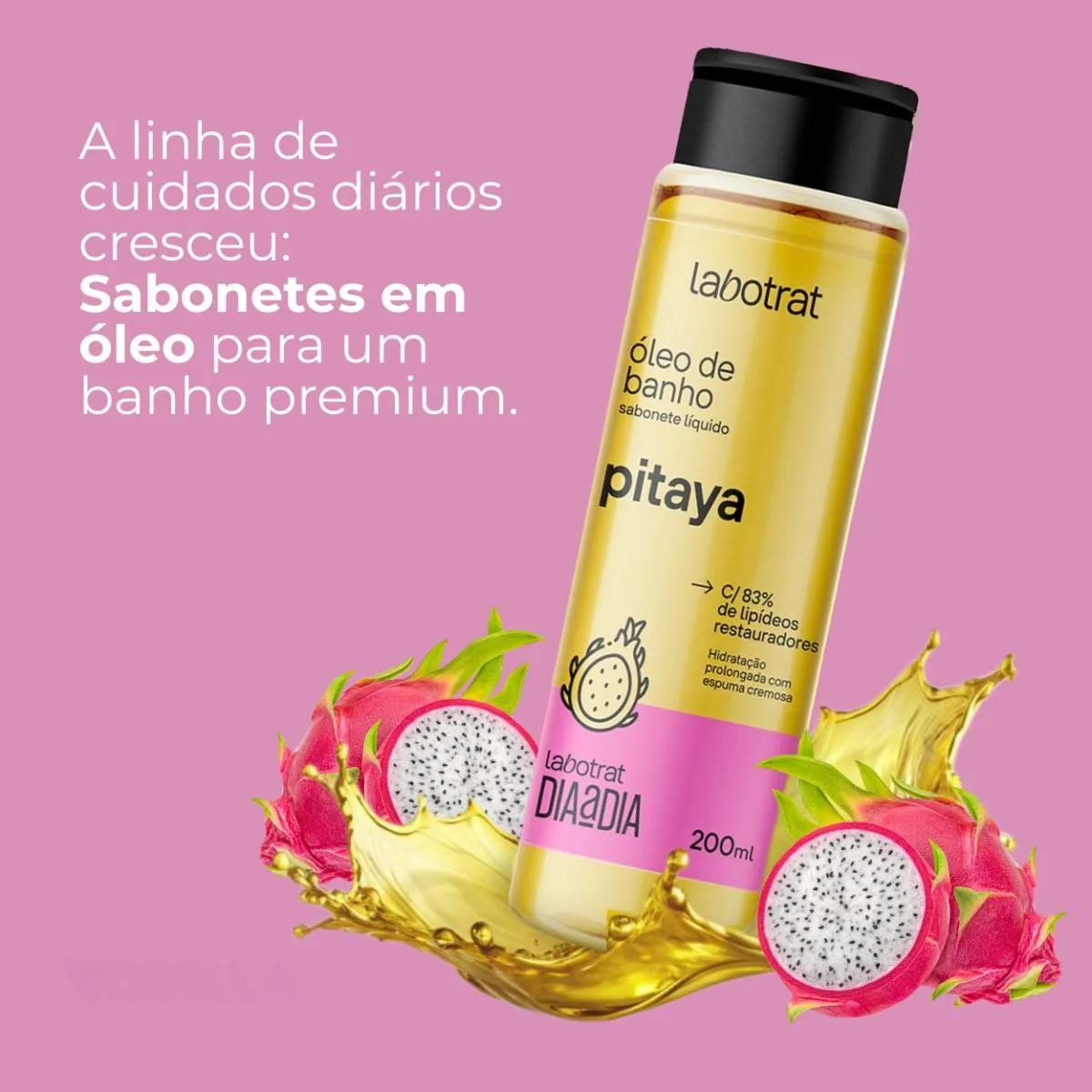 Labotrat sabonete líquido óleo de banho Pitaya Dia a Dia 200 ml para o corpo