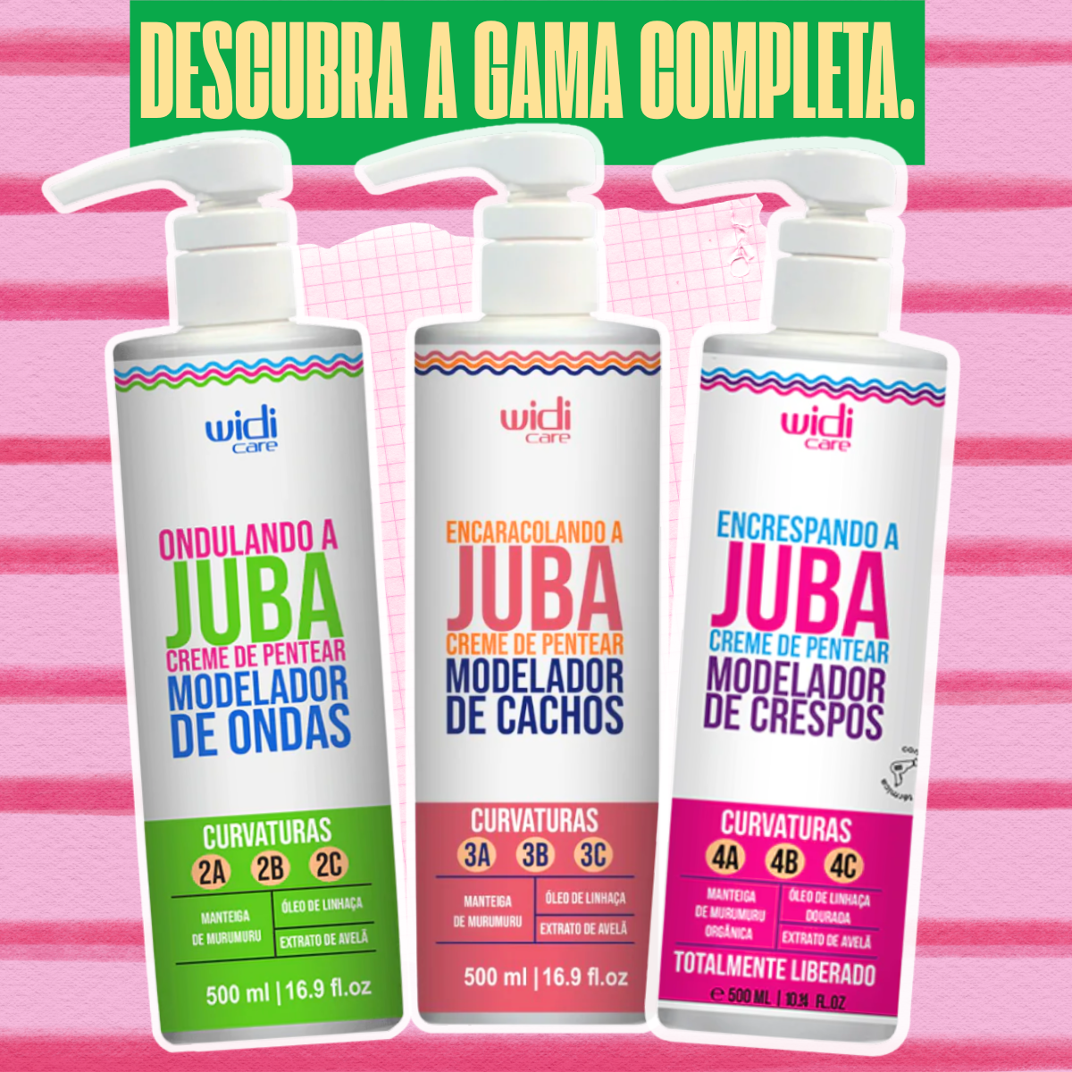 Widi Care Encrespando a Juba Creme de Pentear Modelador 500ml