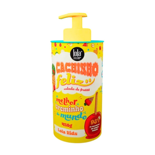 Lola Cachinho Feliz Salada de Fruta creme de pentear 450 g para cabelo infantil cacheado