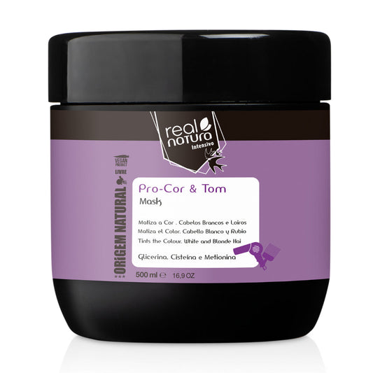 Real Natura Máscara Pro-Cor & Tom Matizante 500ml